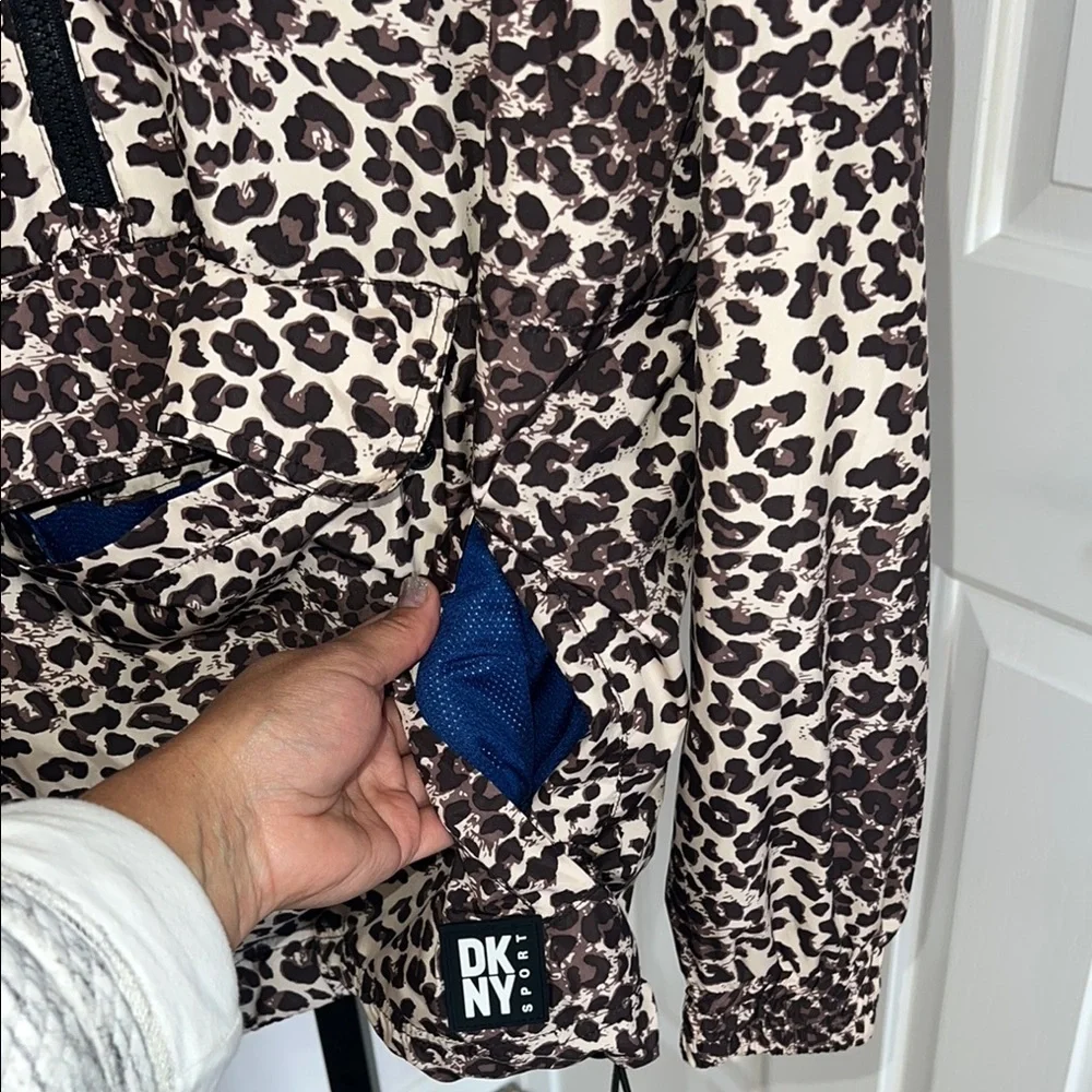 Golden State Warriors Jacket‎  DKNY Leopard Print with Blue Lining